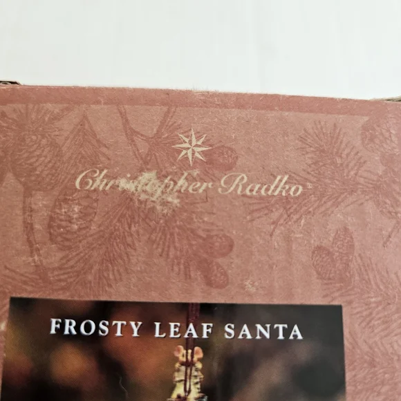 Christopher Radko Woodland Winds Frosty Leaf Santa Ornament 1998 Vintage - Picture 12 of 14